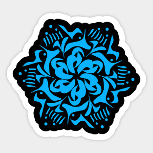 Blue Mandala art Sticker